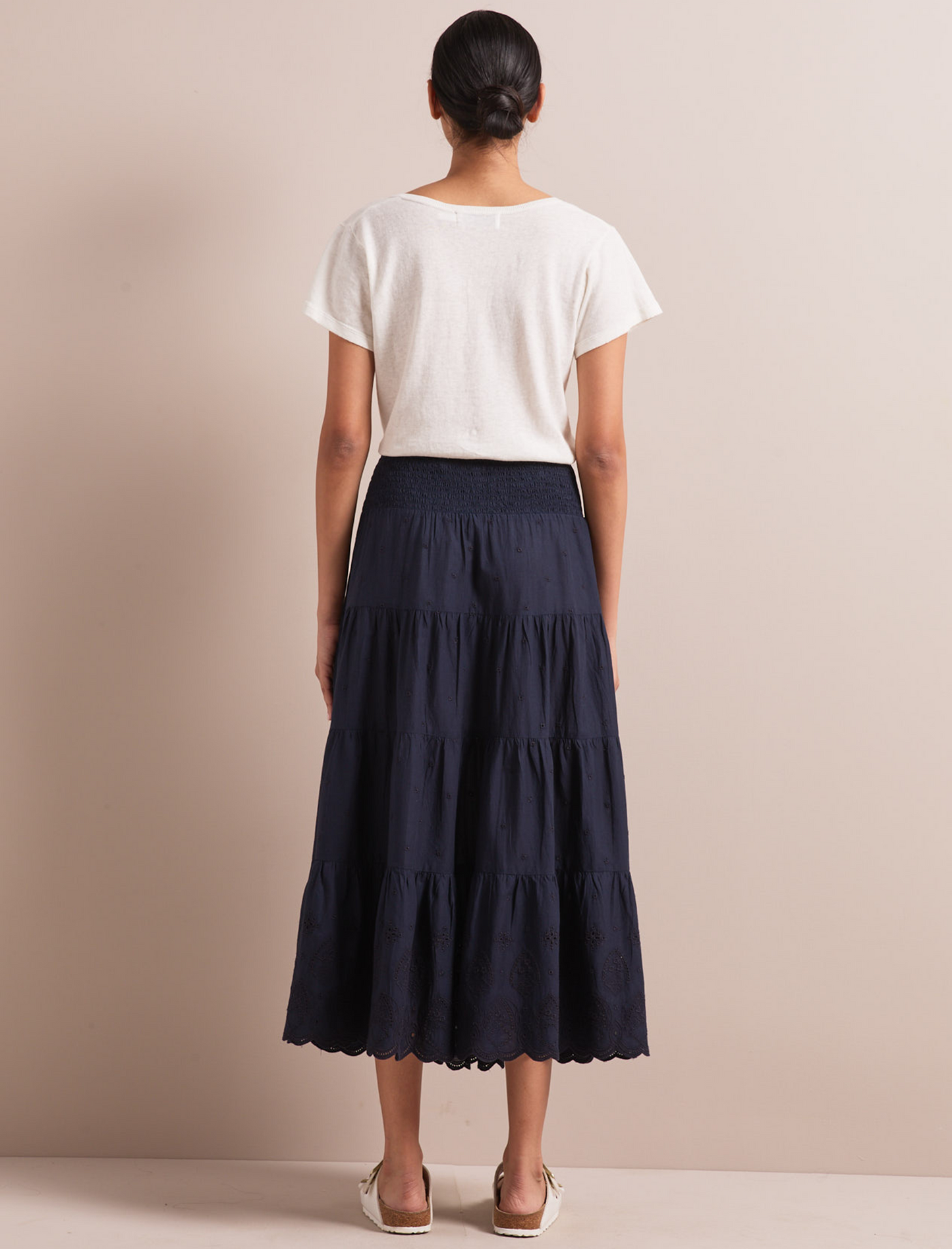 Kira Organic Cotton Skirt - Navy