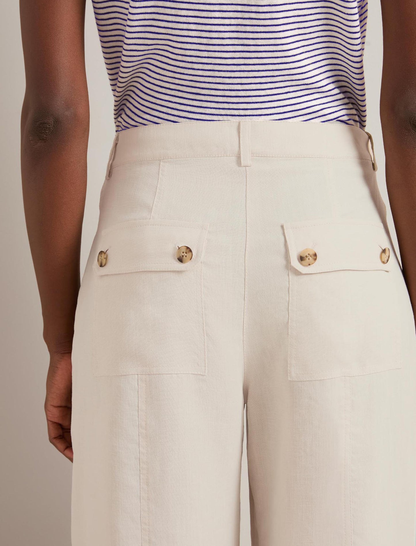 Hudson Techni Linen Trouser - Cream