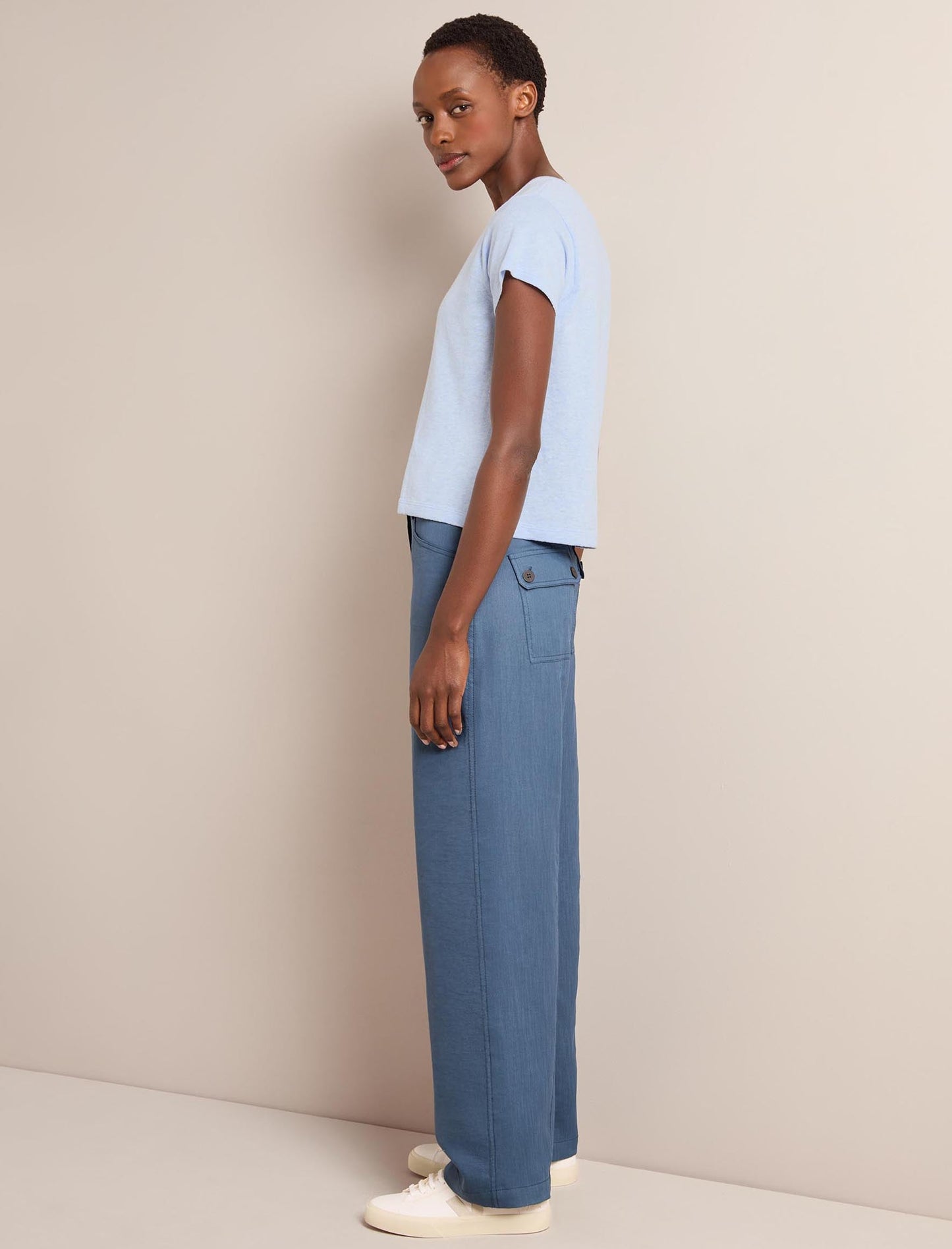 Hudson Techni Linen Trouser - Dark Blue
