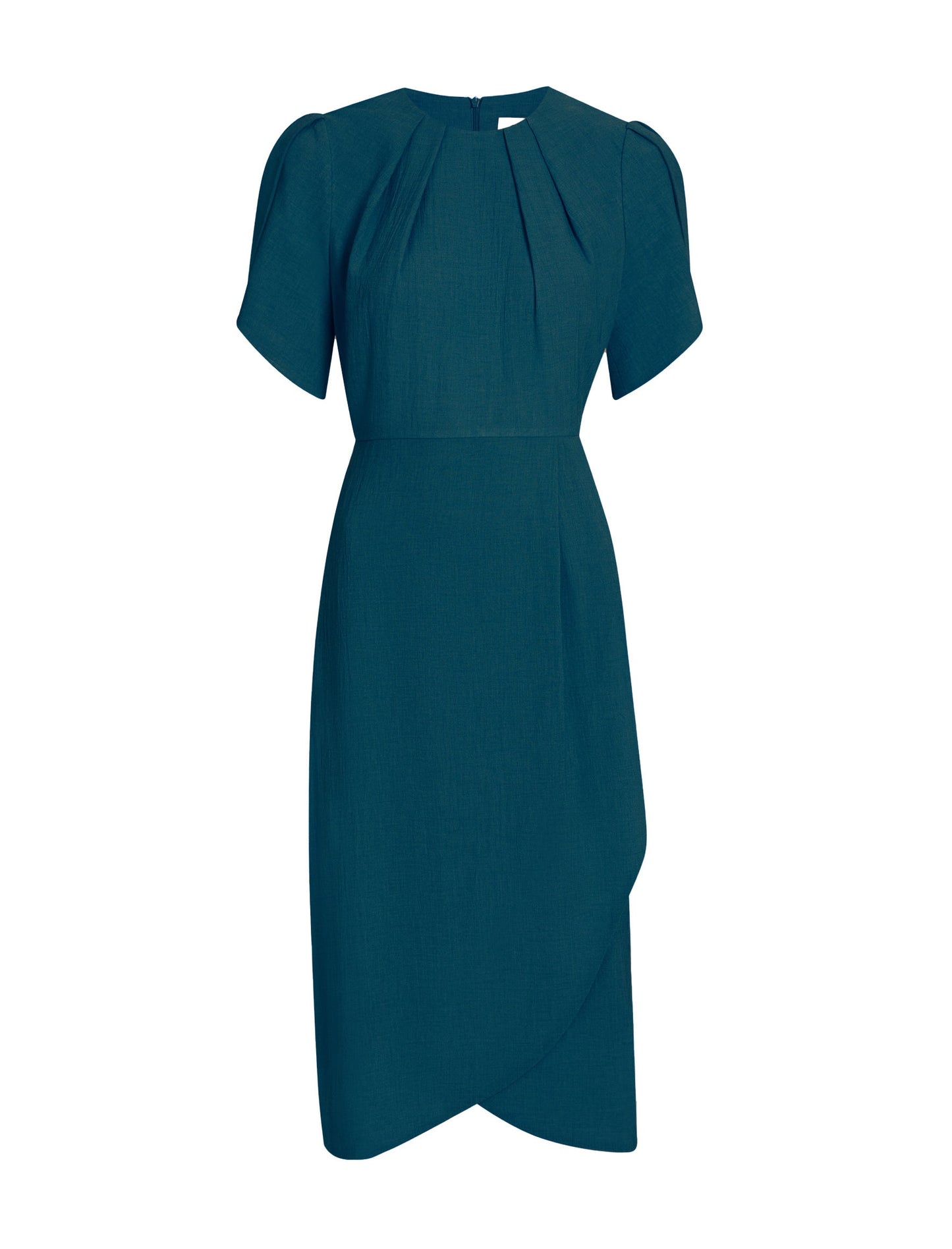 Sophie Techni Voile Midi Dress - Petrol Blue
