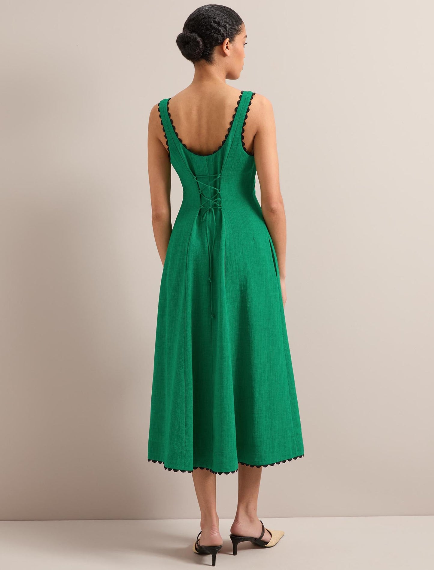 Ava Techni Voile Maxi Dress - Emerald Green
