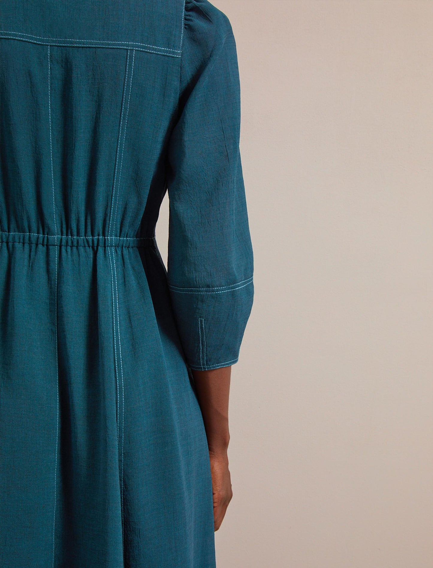 Lara Techni Voile Maxi Dress - Petrol Blue