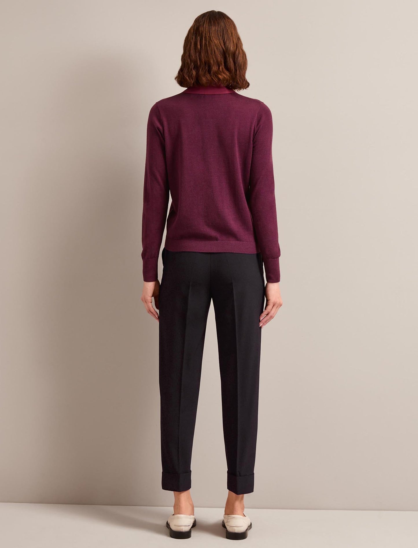 Josie Merino Wool Blend Jumper - Burgundy
