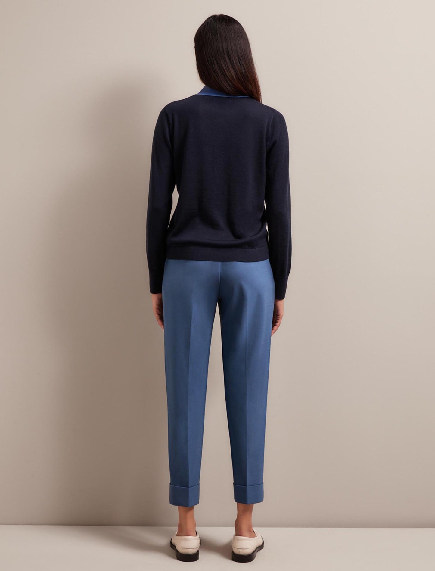 Josie Merino Wool Blend Jumper - Navy Slate Blue