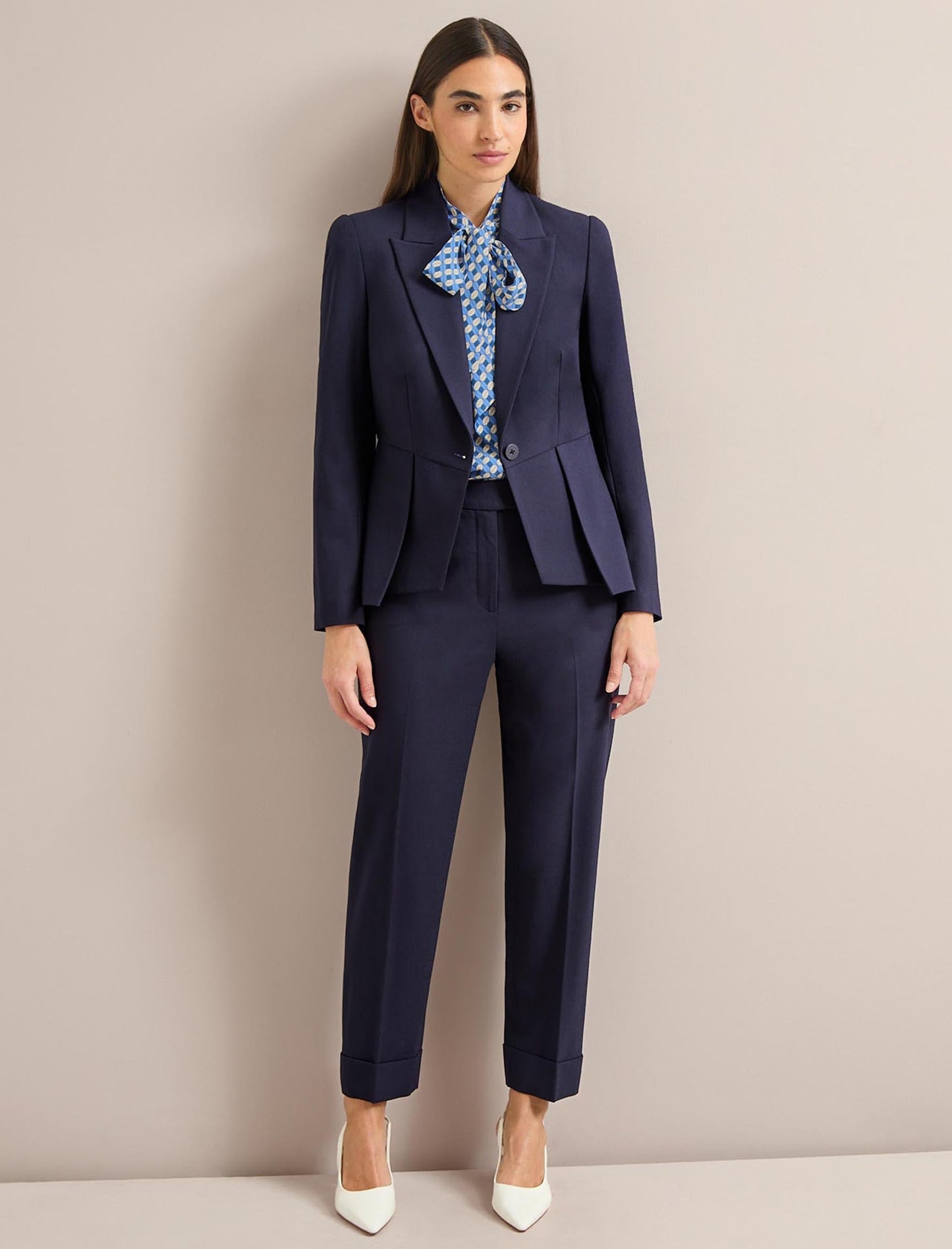 Matty Silk Shirt - Blue Cream Lips Print