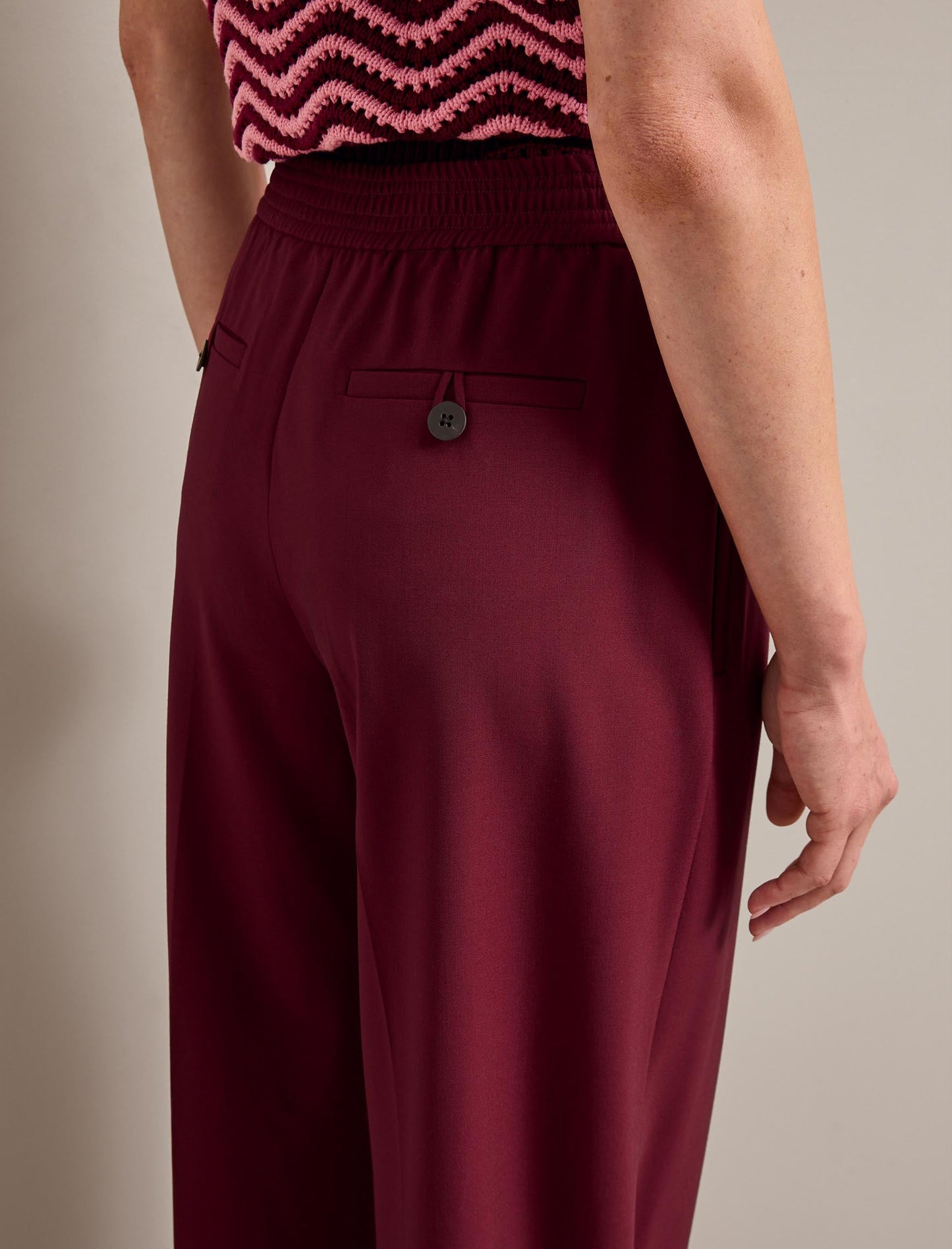 Teo Wool Trouser - Burgundy