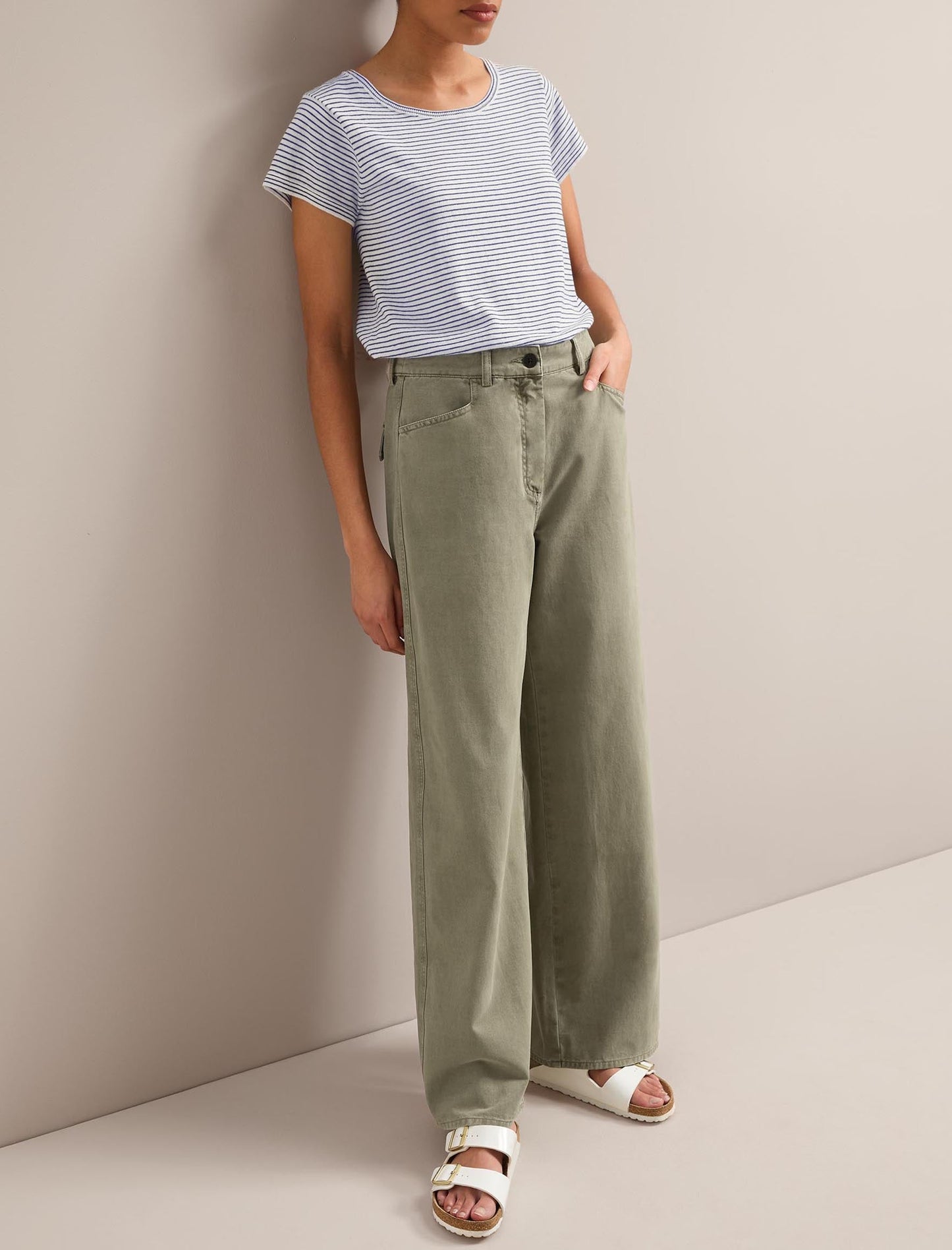 Hayden Cotton Twill Trouser - Khaki