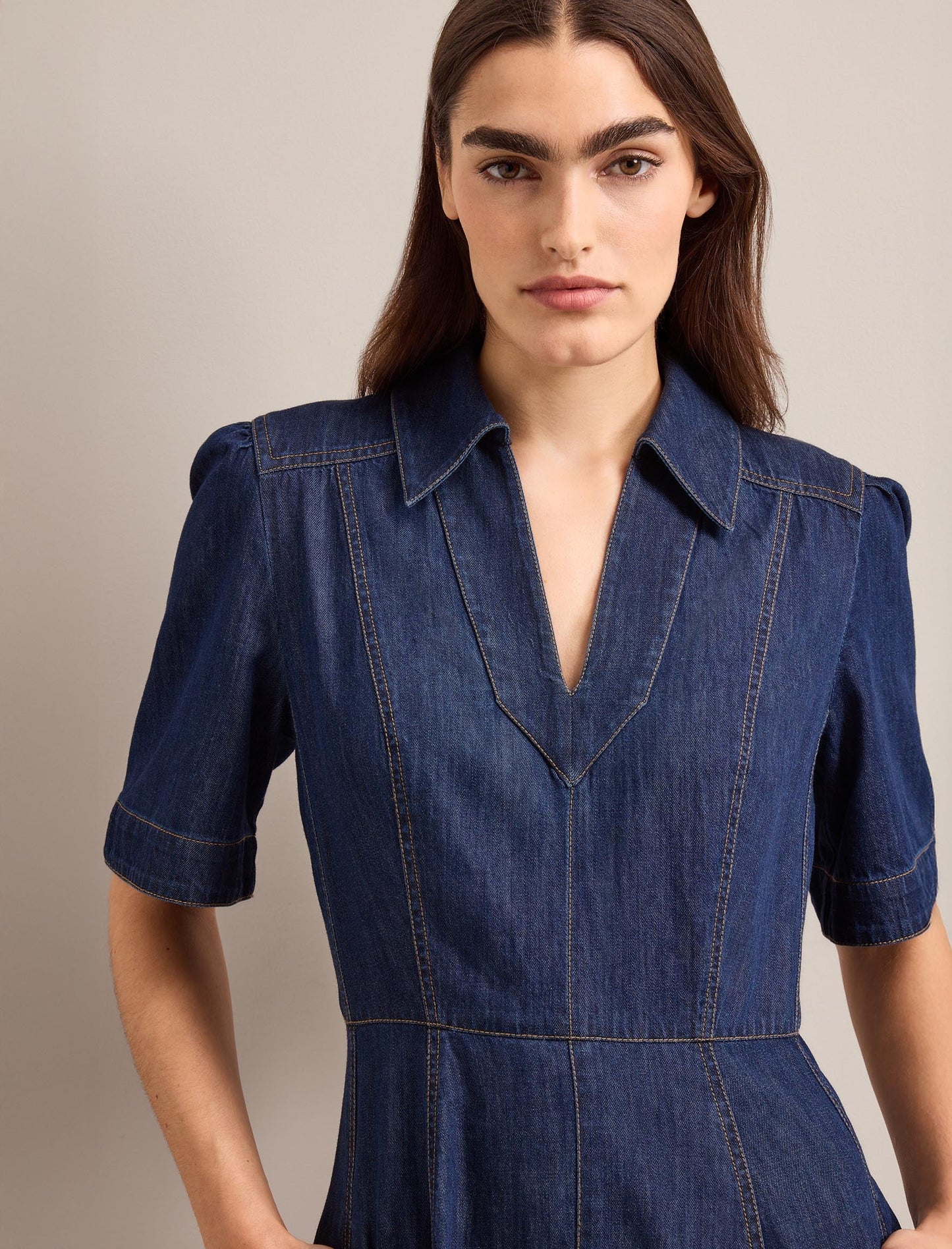 Bodhi Denim Maxi Dress - Dark Blue