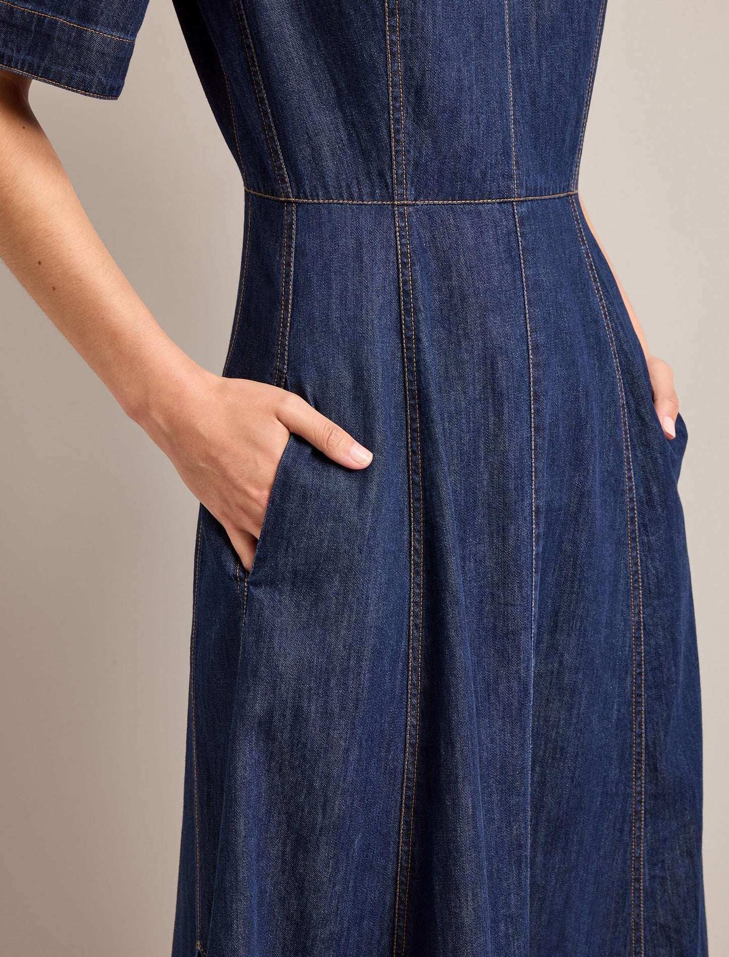 Bodhi Denim Maxi Dress - Dark Blue
