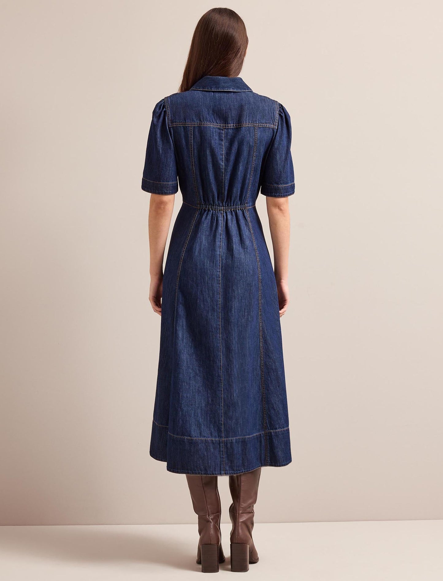 Bodhi Denim Maxi Dress - Dark Blue