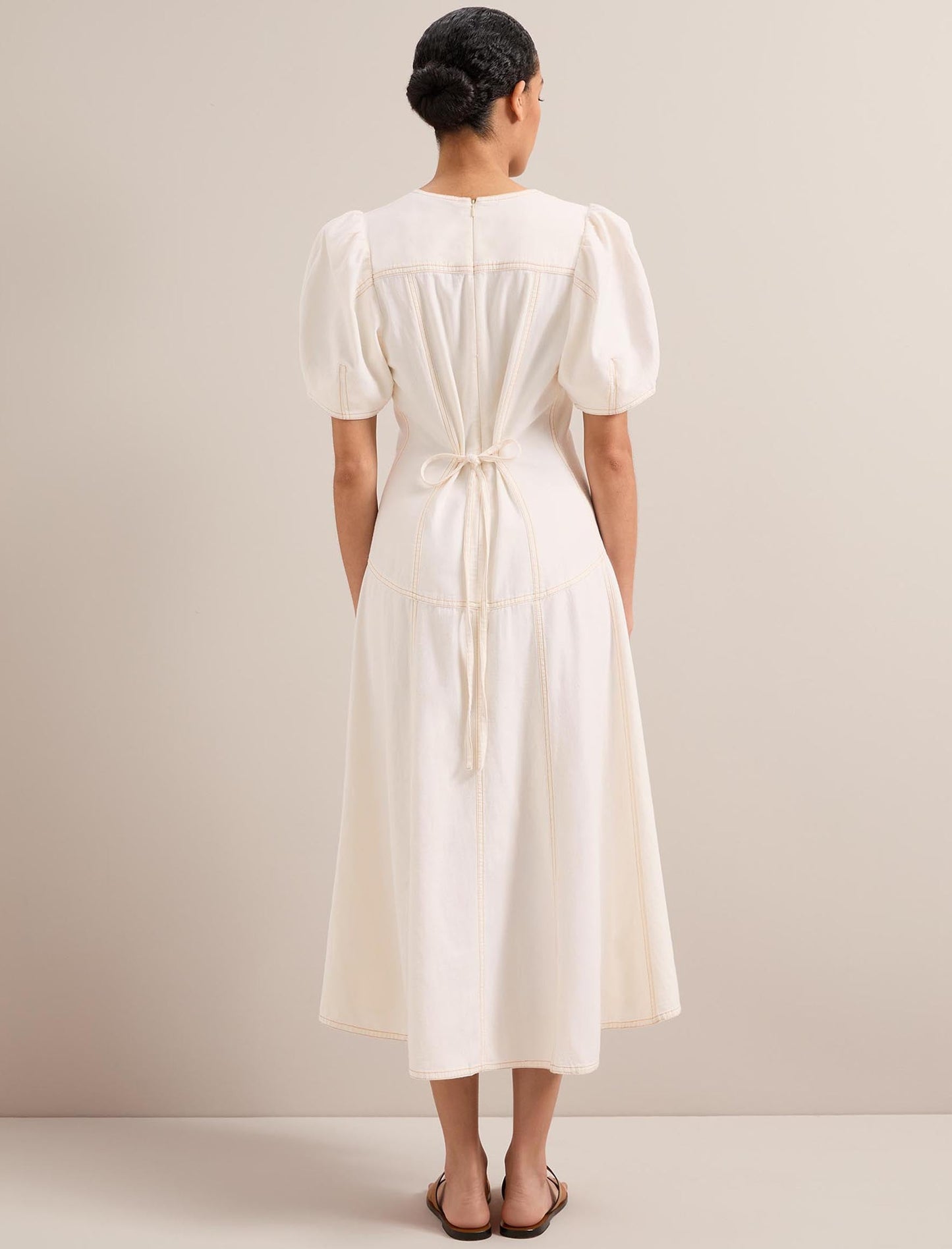 Robin Denim Maxi Dress - White