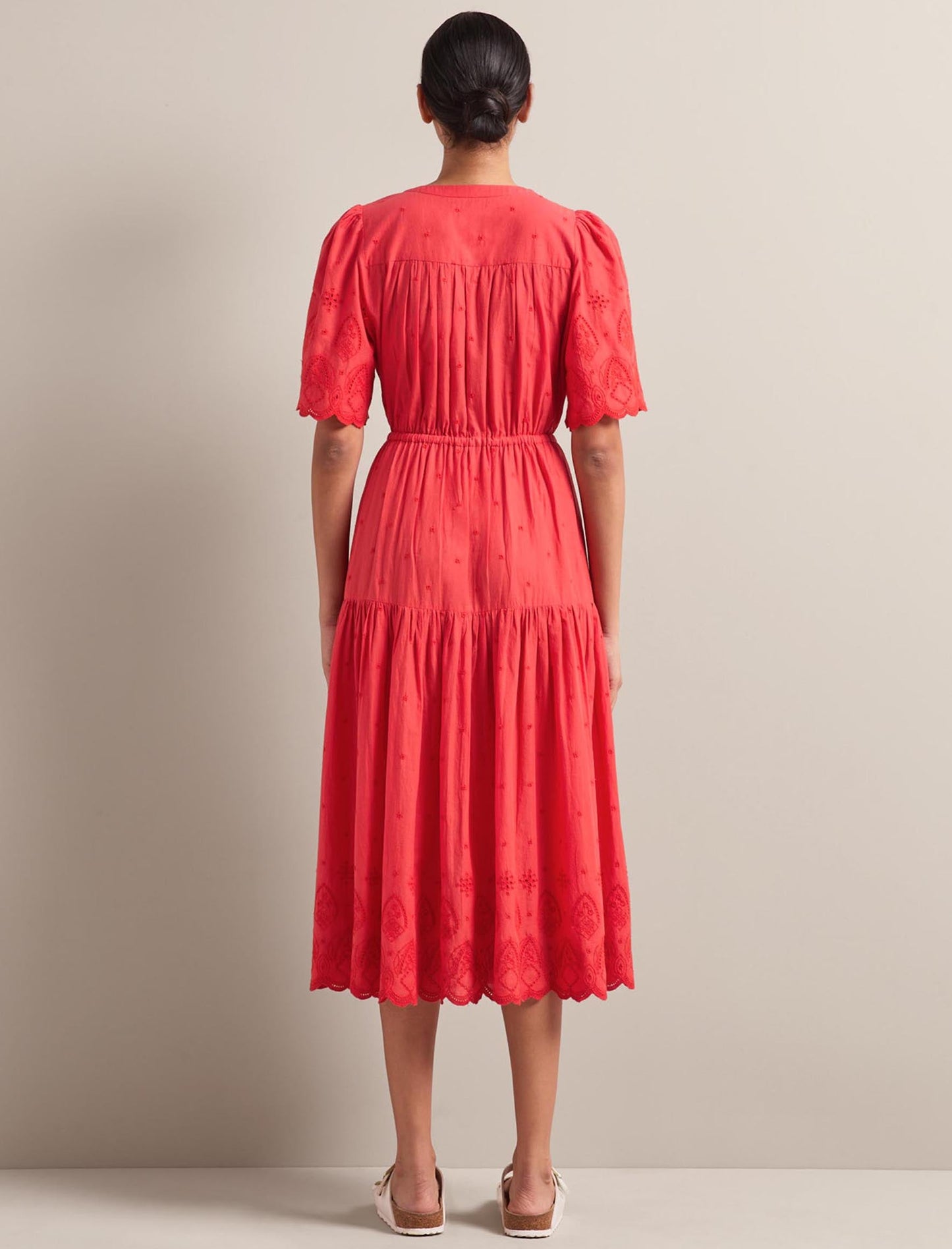 Nicole Organic Cotton Maxi Dress - Coral