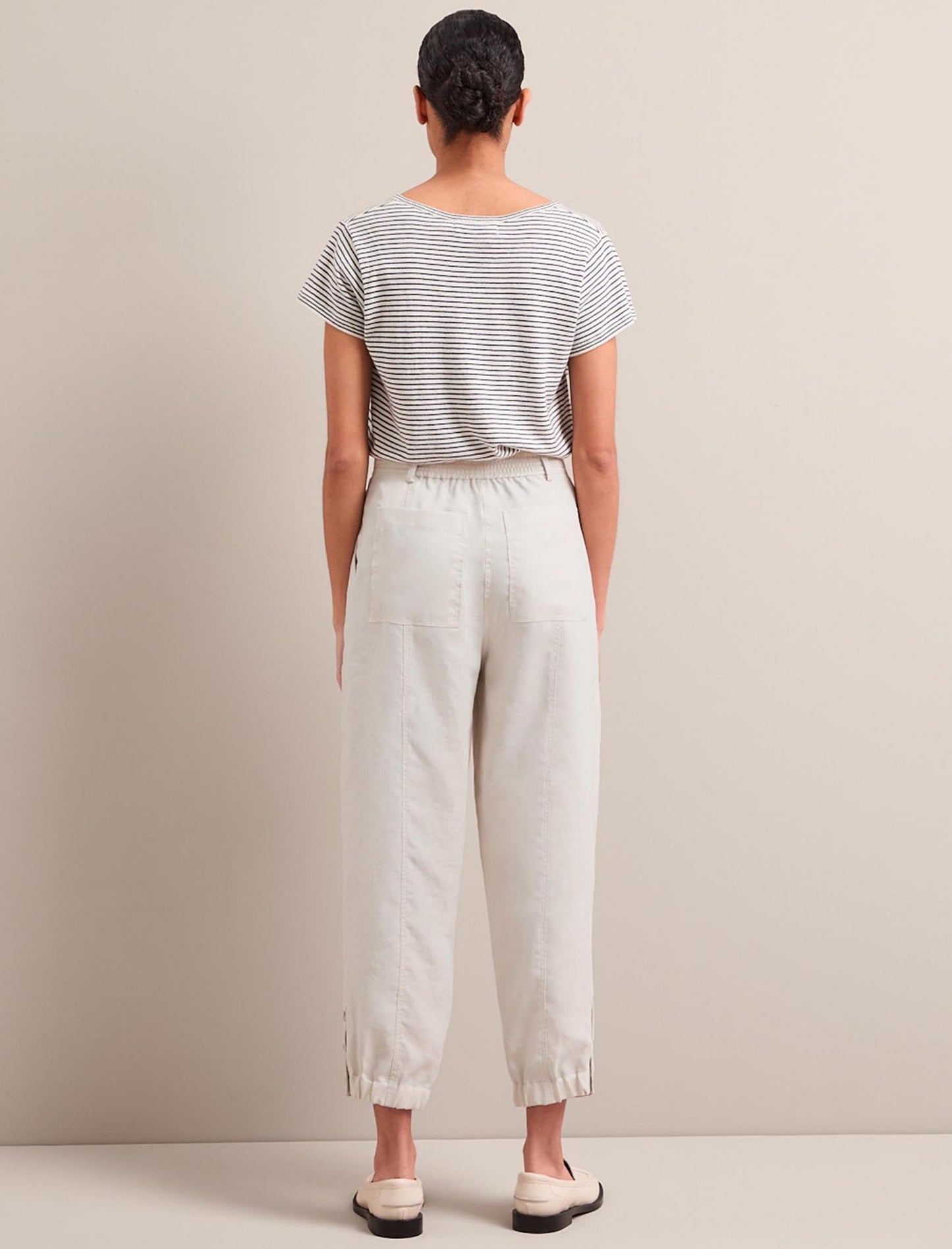 Tyson Techni Linen Tapered Trouser - Cream