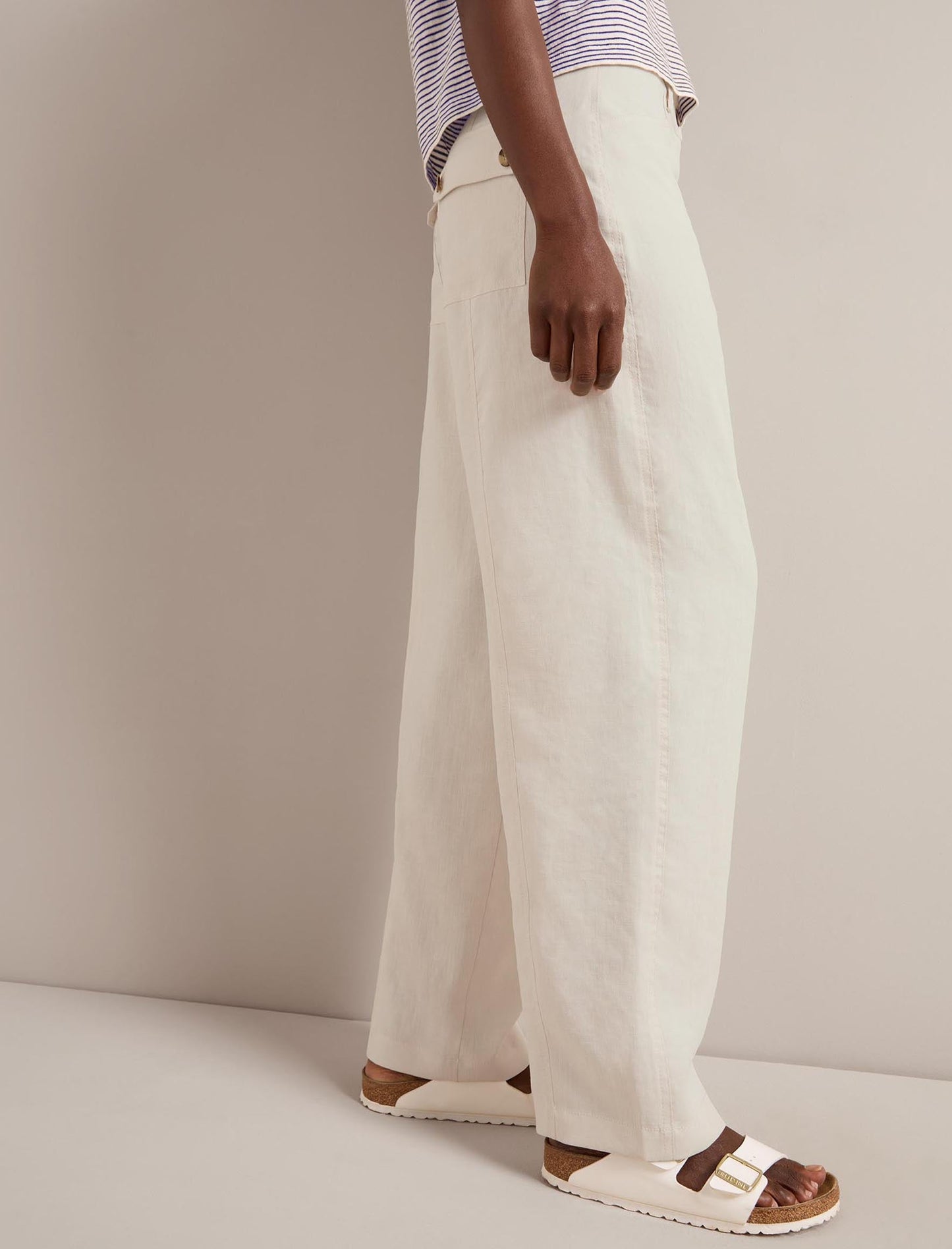 Hudson Techni Linen Trouser - Cream