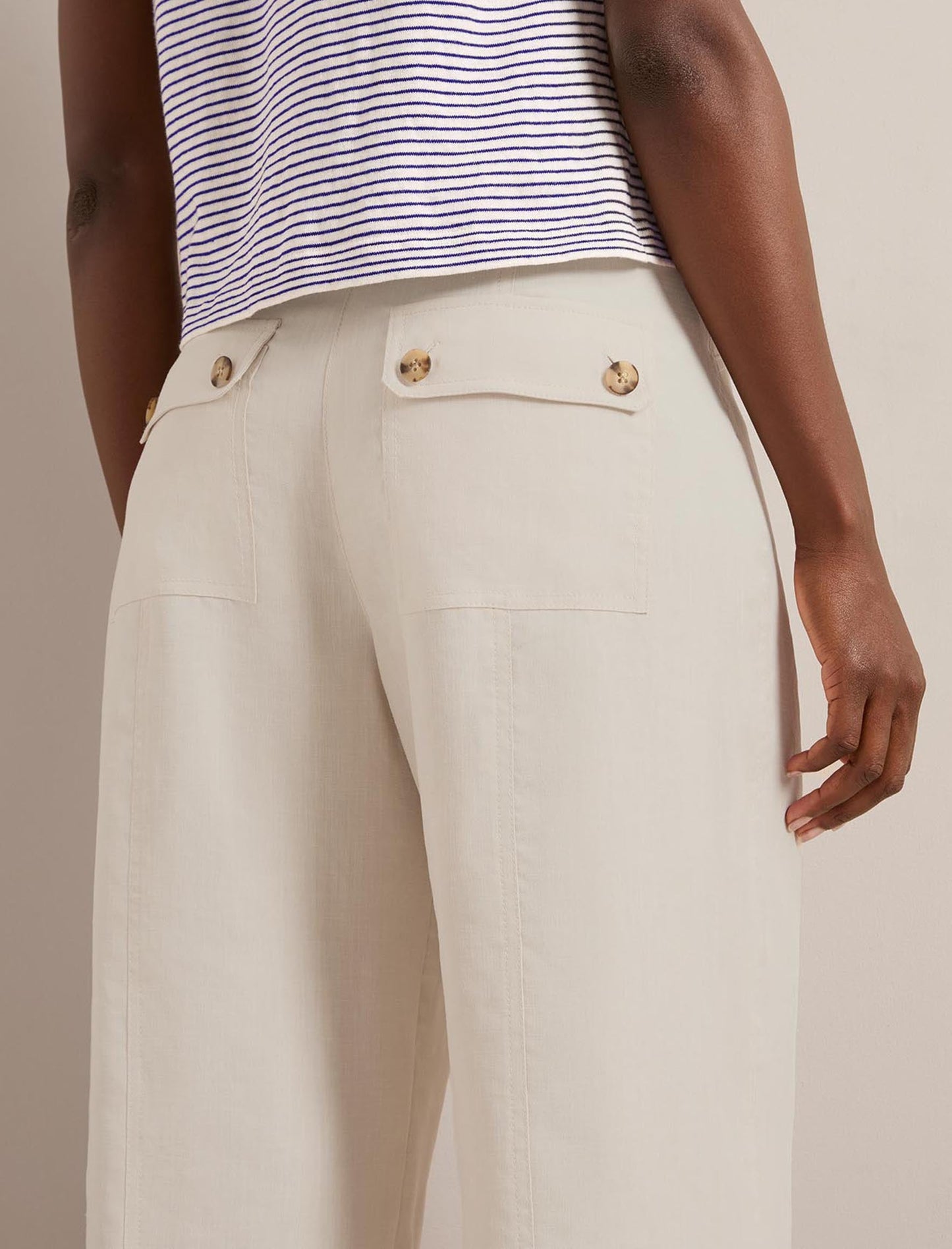Hudson Techni Linen Trouser - Cream
