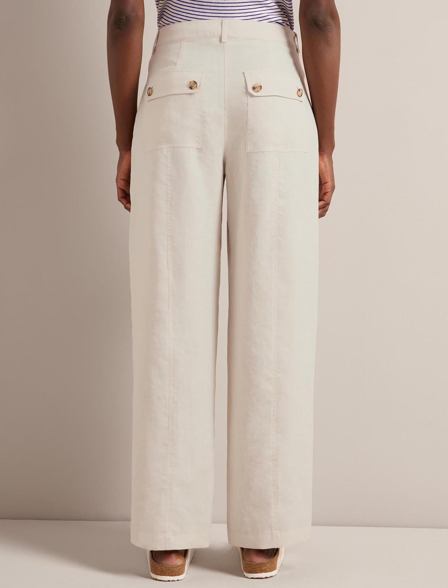 Hudson Techni Linen Trouser - Cream