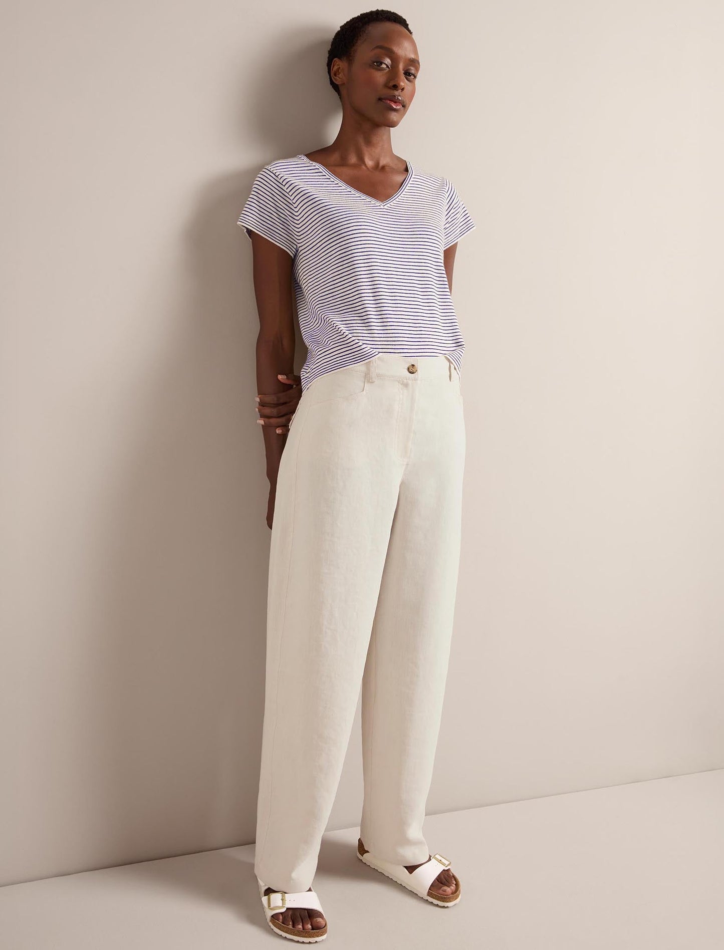 Hudson Techni Linen Trouser - Cream