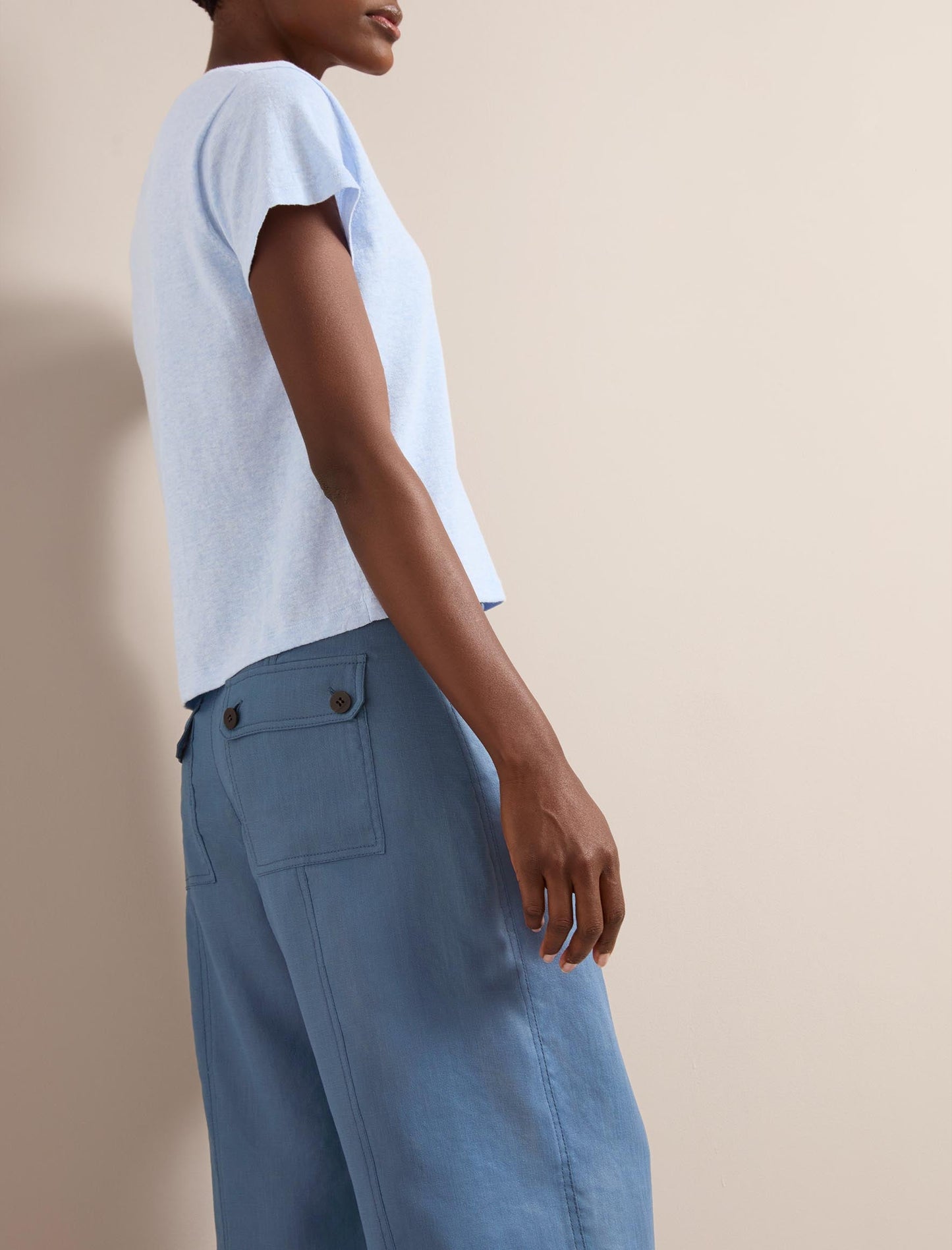 Hudson Techni Linen Trouser - Dark Blue