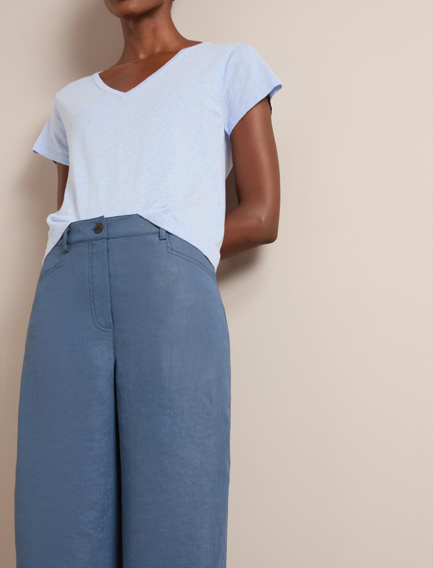 Hudson Techni Linen Trouser - Dark Blue